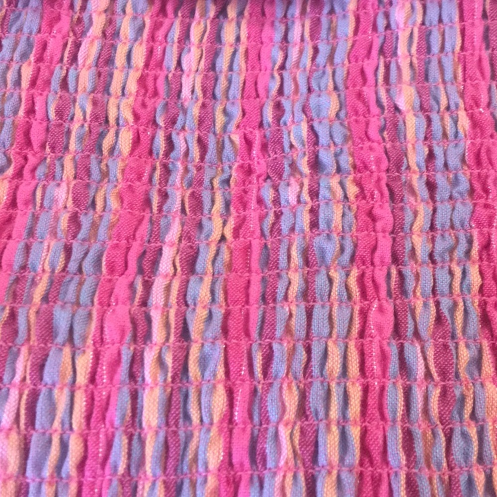 TULAROSA/“BAILEE”STRAPLESS MULTI STRIP LINEN BLEND RUFFLE DRESS/ NEW - Picture 8 of 10